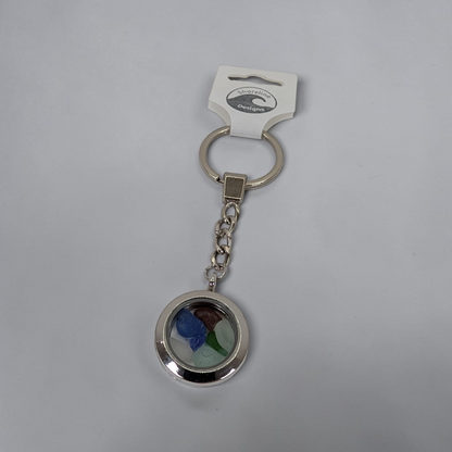 Heysham Map & Sea Glass Keyring | Shoreline Designs