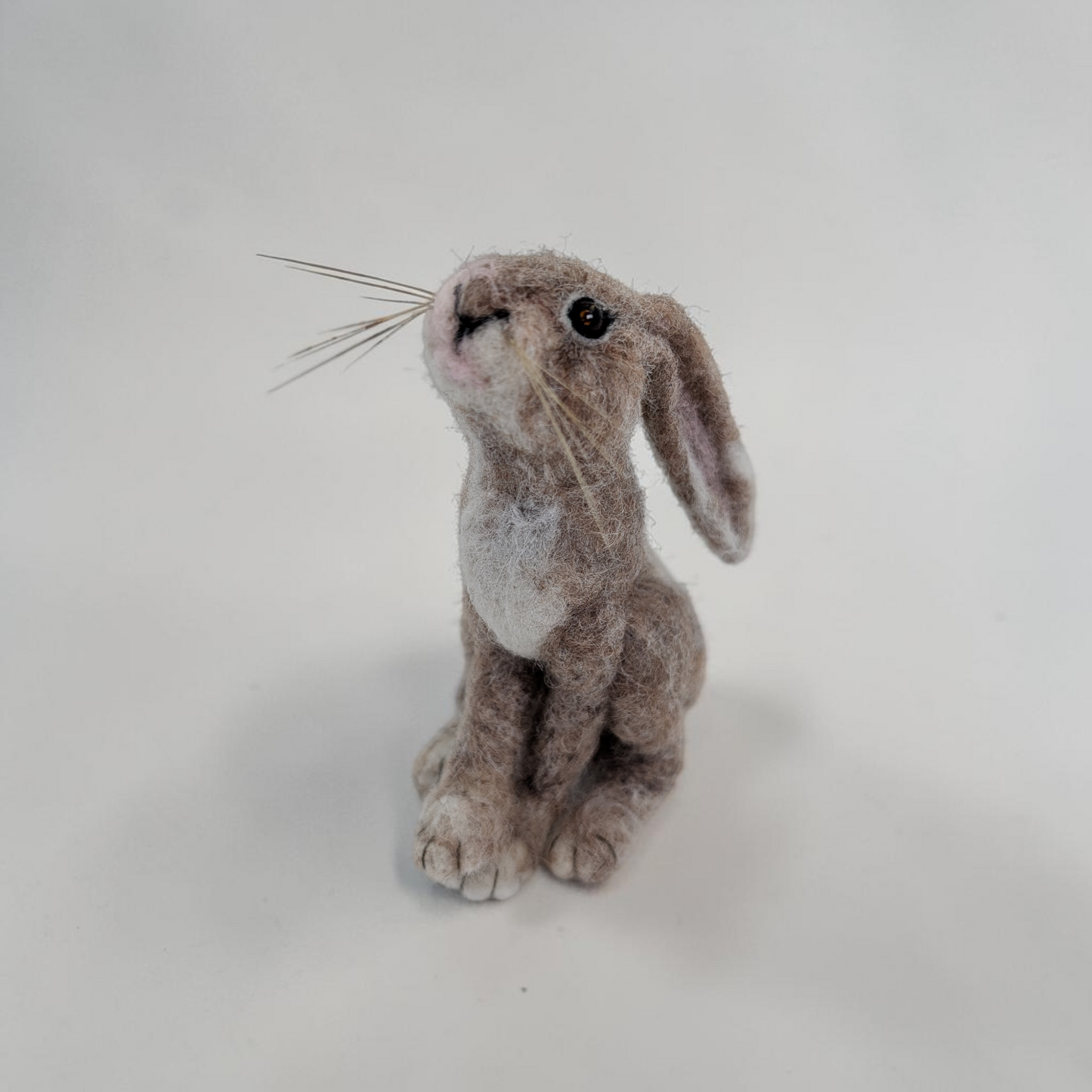 Needle Felted Sitting Rabbit Ornament | Lin Dean