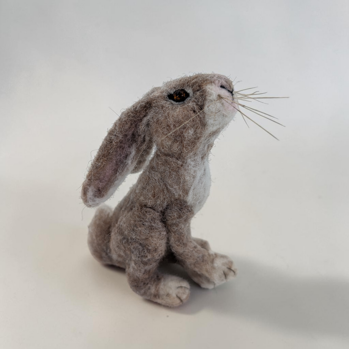 Needle Felted Sitting Rabbit Ornament | Lin Dean