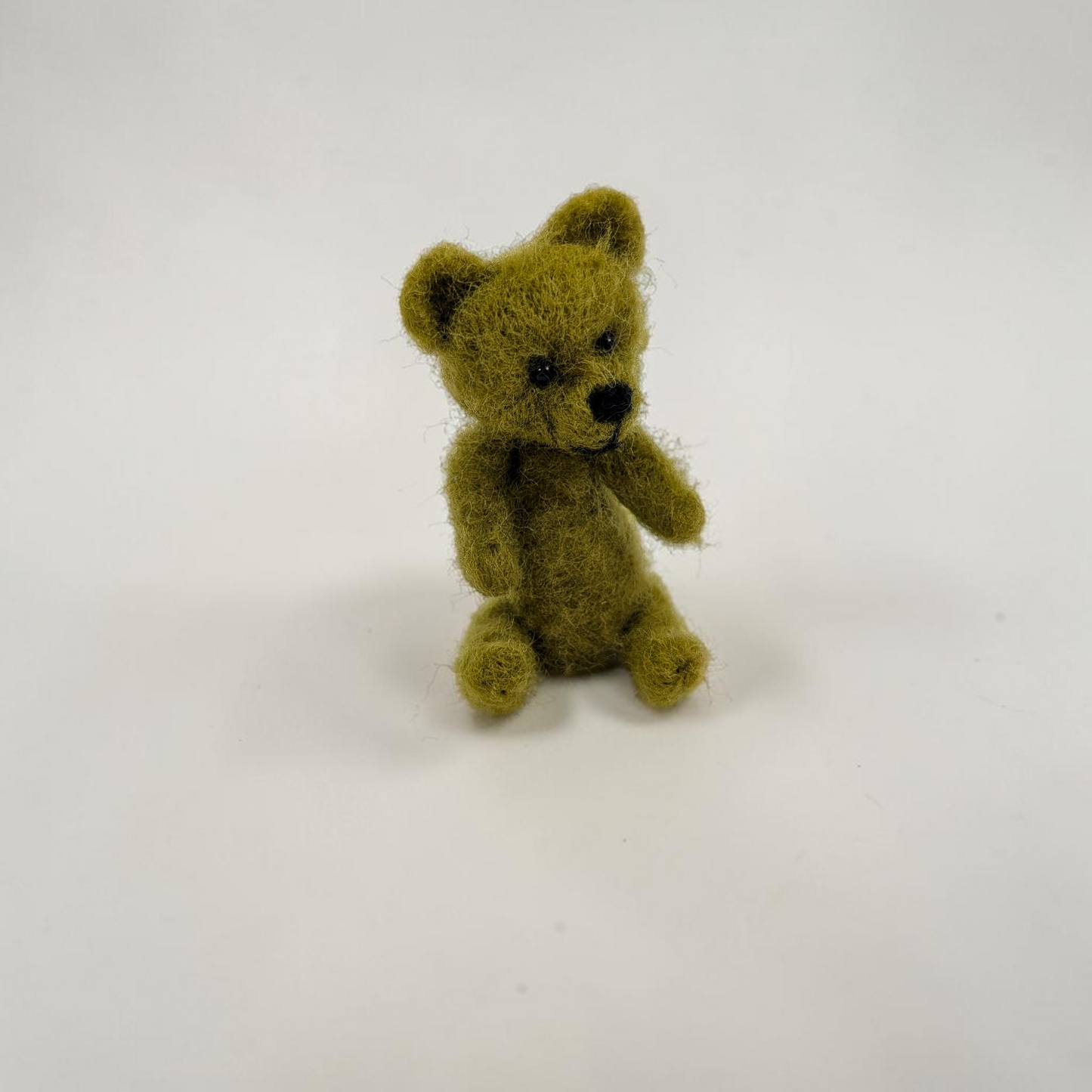 Needle Felted Green Teddy Bear Ornament | Lin Dean