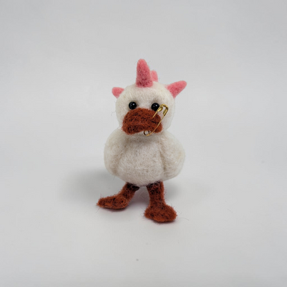 Needle Felt Punk Duck Ornament | Lin Dean