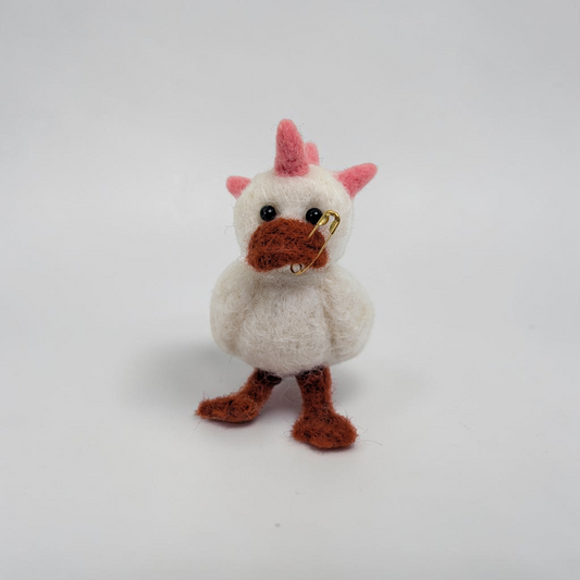 Needle Felt Punk Duck Ornament | Lin Dean