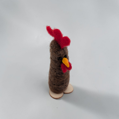 Needle Felted Chicken Ornament | Lin Dean