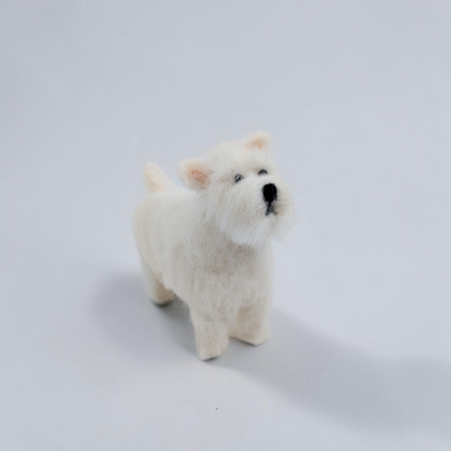 Needle Felted Westie Terrier Dog Ornament | Lin Dean