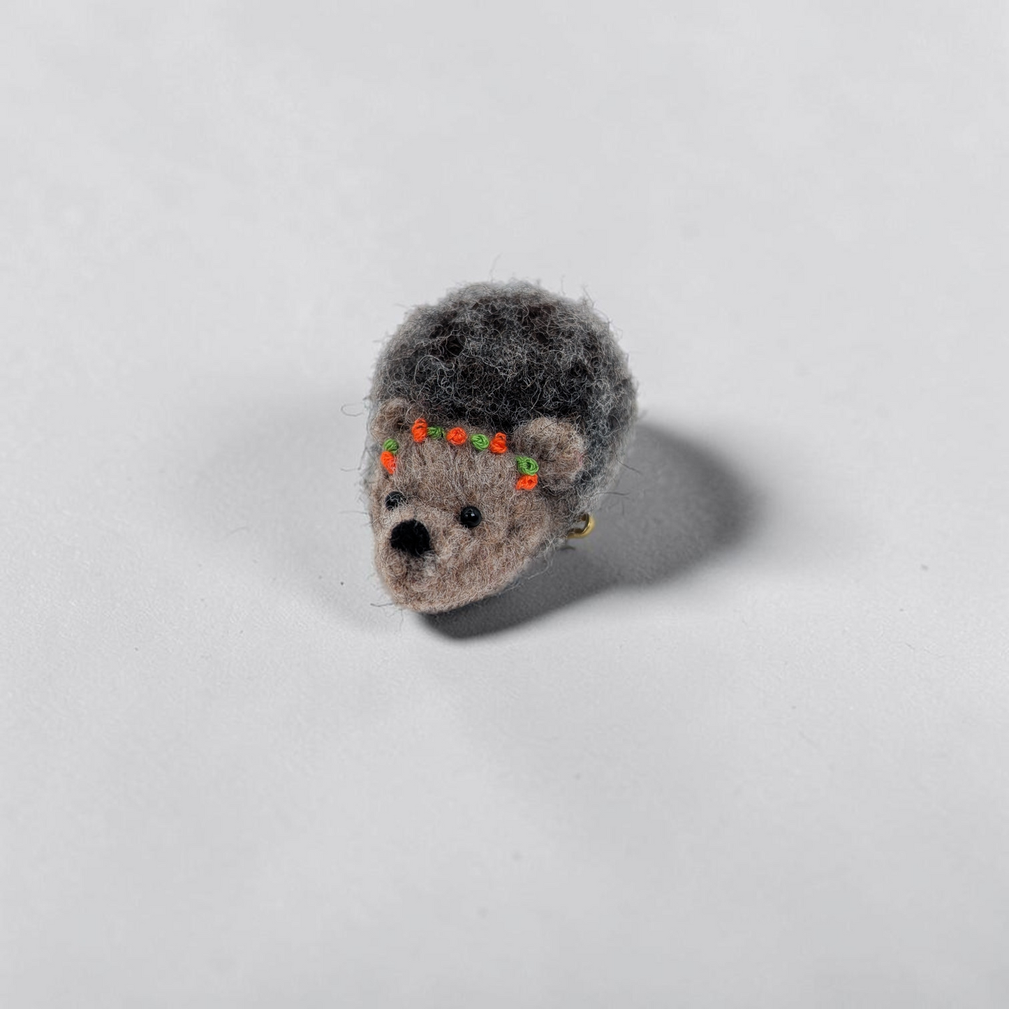 Needle Felted Hedgehog with Flower Crown Ornament | Lin Dean
