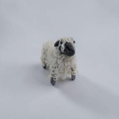 Needle Felted Curly Locks Sheep Ornament | Lin Dean
