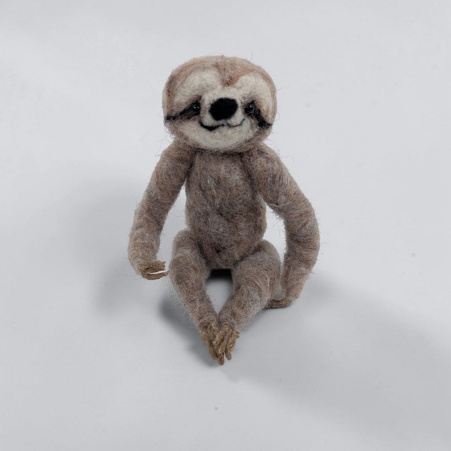 Needle Felted Sitting Sloth Ornament | Lin Dean