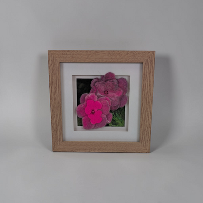 Framed Wet Felted Twin Floral Art | Baa Baa by Bee Bee