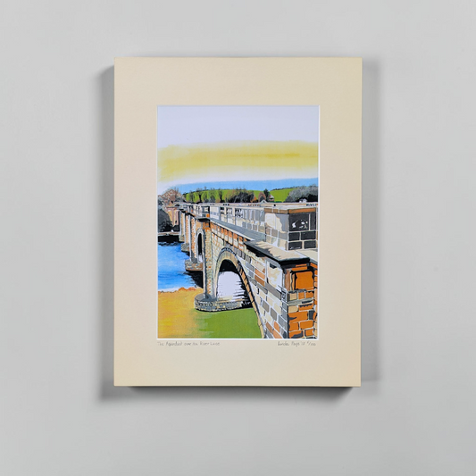 'Aqueduct over the River Lune' Mounted Fine Art Print | Linda Page