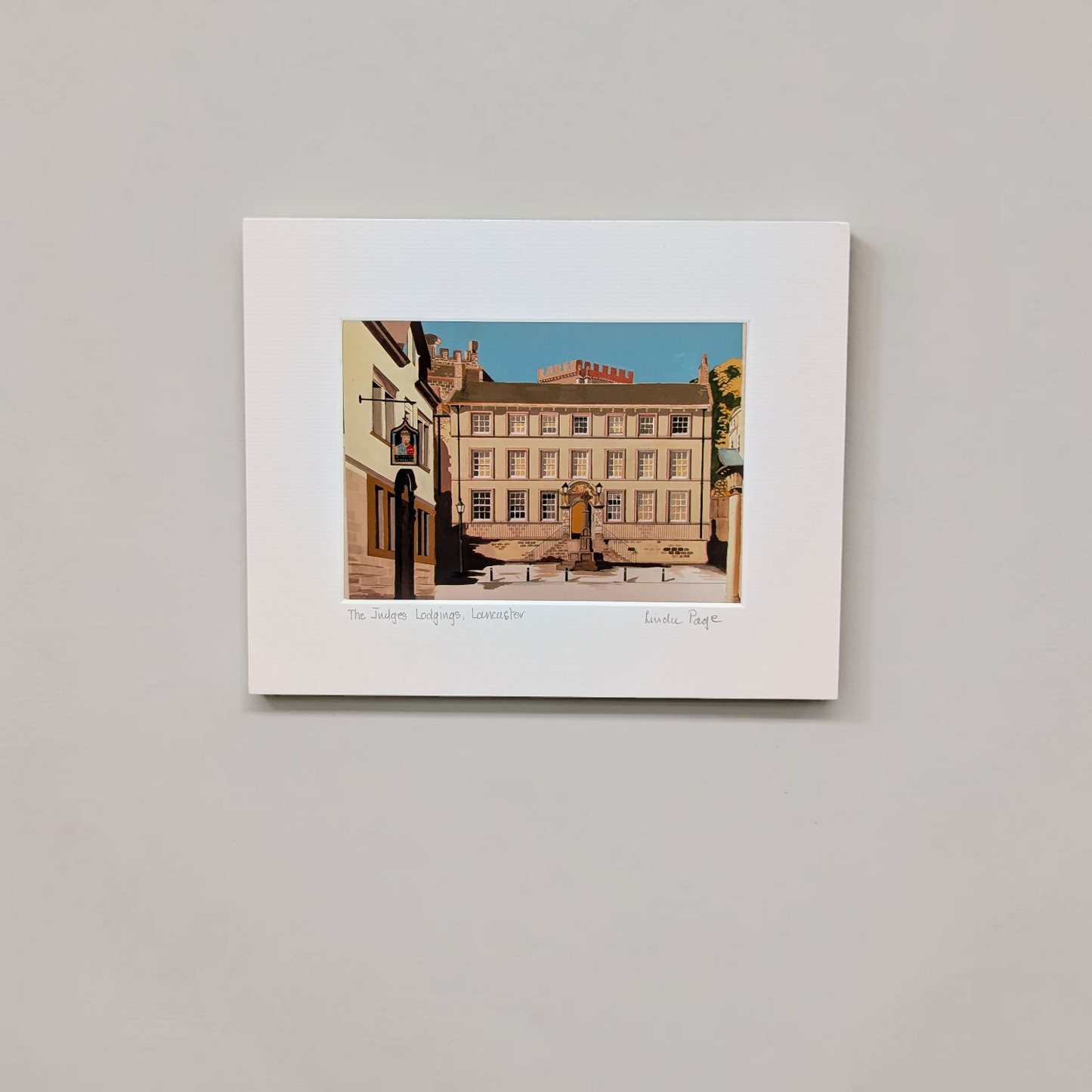 'The Judges Lodgings, Lancaster' Mounted Fine Art Print | Linda Page