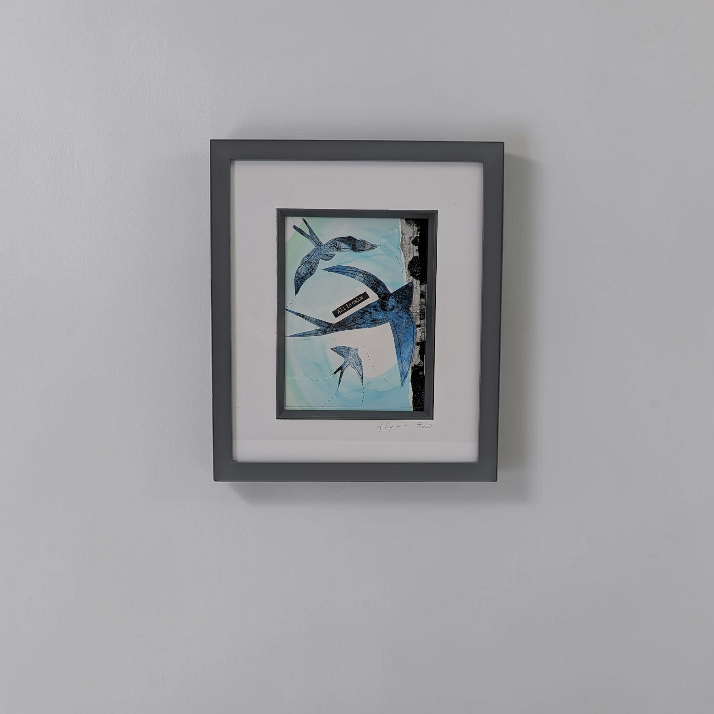 Framed 'Fly' Mixed Media Print | Seaside Canvas