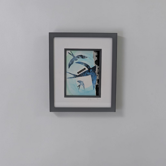 Framed 'Fly' Mixed Media Print | Seaside Canvas