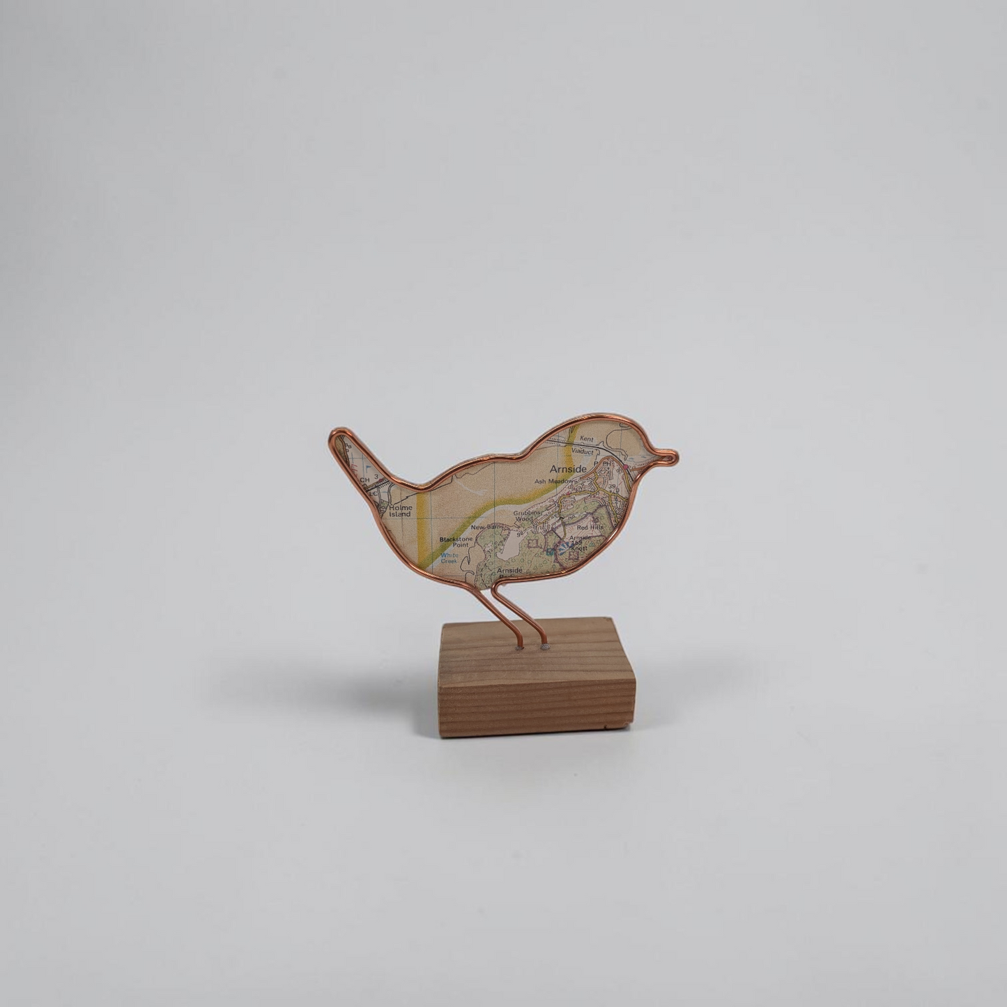 Wire Garden Bird with Vintage Map | Like a Bird out of Wire