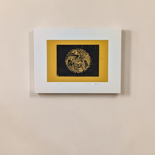 'Old Triton' Linocut Print | Linda Page
