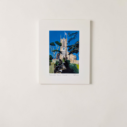 'Morecambe Parish Church' Art Print | Linda Page