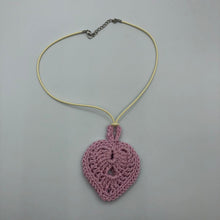 Load image into Gallery viewer, Crochet heart necklace
