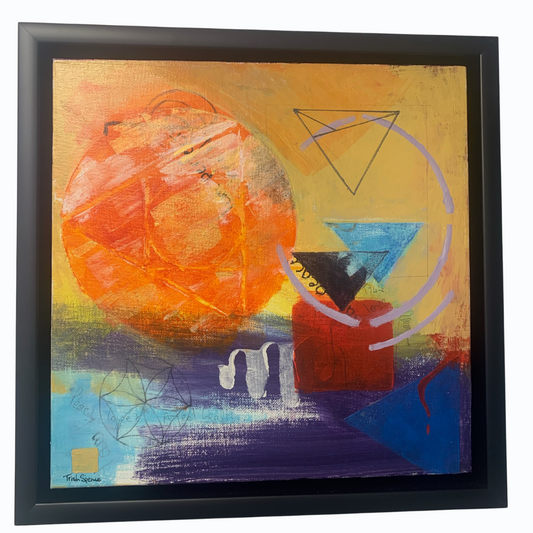 'Sacred Geometry' by Trish Spence - Framed Mixed Media Original