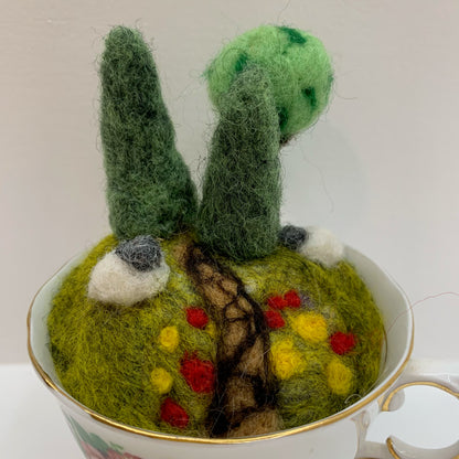Felted Ornaments - Fields in a Teacup