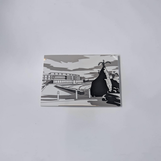 "Midland in Monochrome" Mini Print | Cry Baby Illustrations