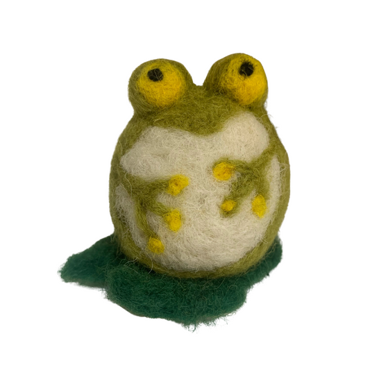 Felted Ornament - Frog on a Lily Pad
