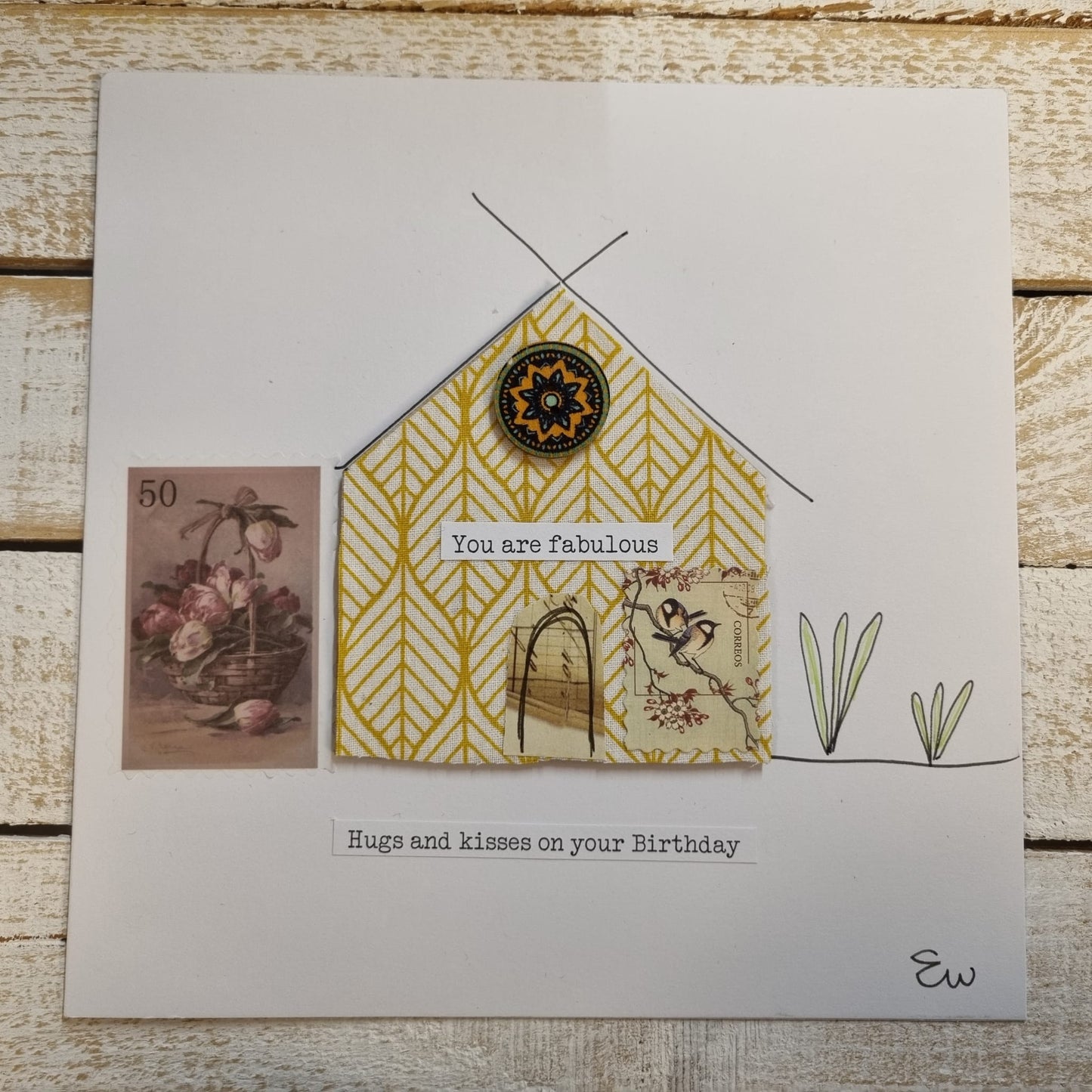 Seaside Canvas Greeting Cards 'Fabulous Birthday'