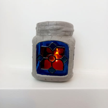 Stained Glass Effect Tea Light Holders