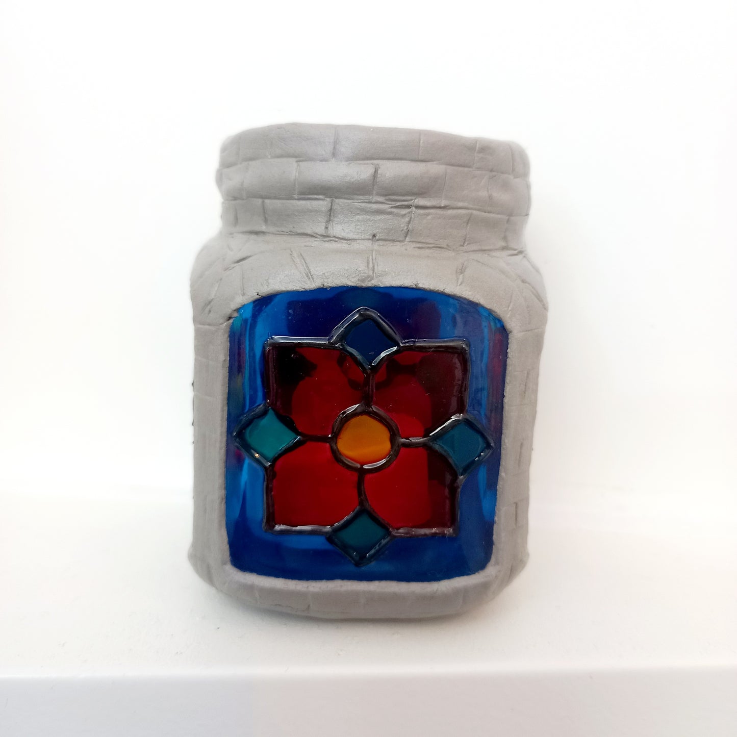 "Stained Glass Effect Tea Light Holders"