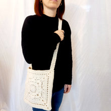 Load image into Gallery viewer, &quot;Hand made crochet bag with flower details&quot;
