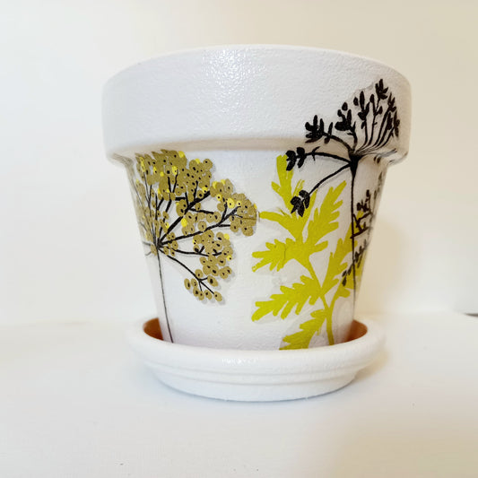 "Floral Seed head" plant pot