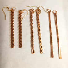 Load image into Gallery viewer, &quot;Long Handmade Copper Earrings&quot;
