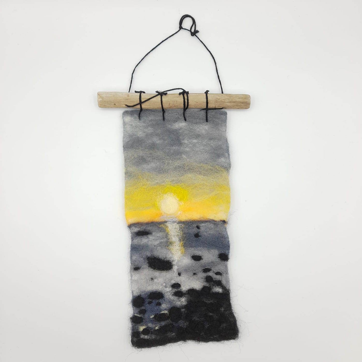 Handmade Needle Felted Sunset Hanging