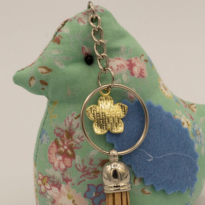 Bird - Textile Art keyring