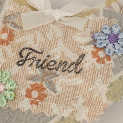 Textile Heart Family Member Keyring