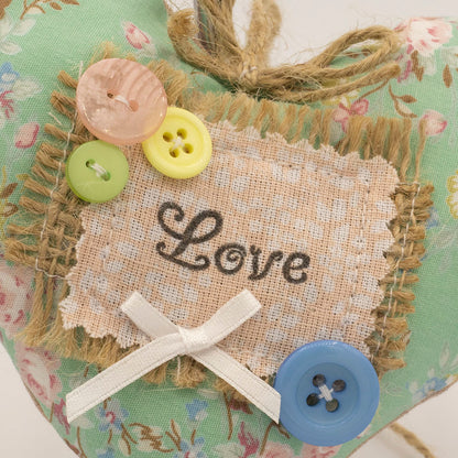Rustic Love Textile art hanging decoration.