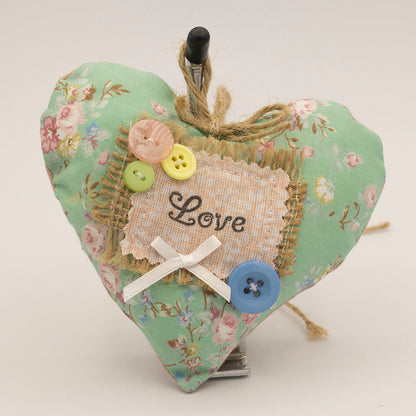 Rustic Love Textile art hanging decoration.