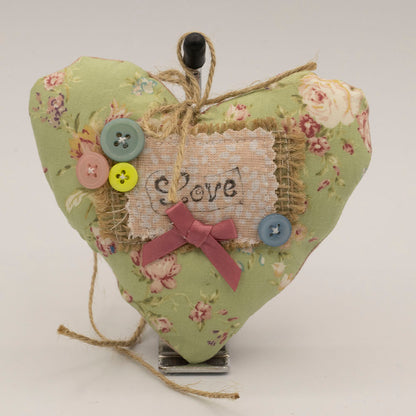 Rustic Love Textile art hanging decoration.